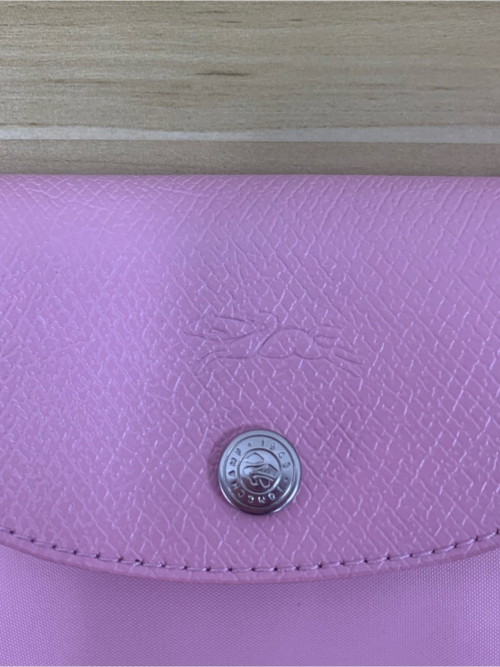 Longchamp Pink Nylon Tote with Leather Trim - Picture 6 of 9